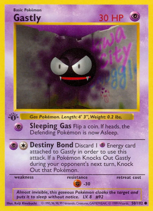 Gastly, Game 1999 — PSA 7