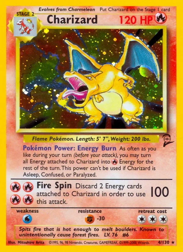 Charizard, Game Base II 2000 — PSA 6