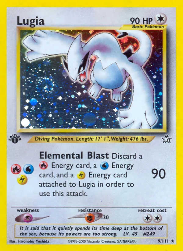 Lugia, Neo Genesis 2000 — PSA 3