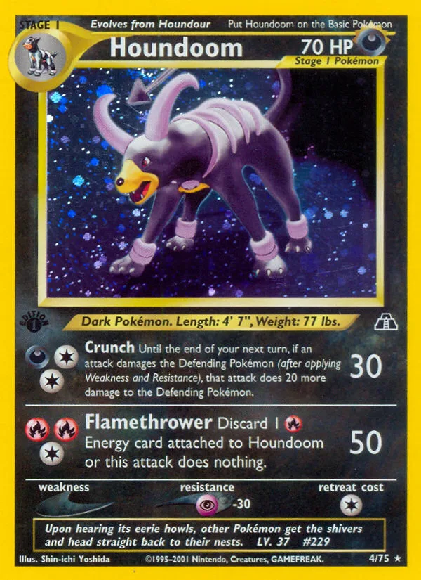 Houndoom, Neo Discovery 2001 — PSA 6
