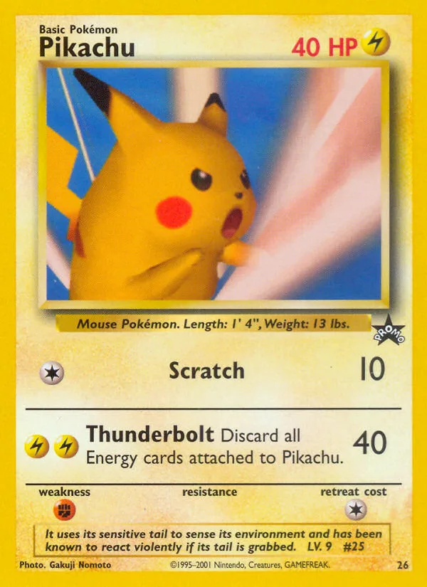 Pikachu, Promo Black Star 2001 — PSA 9