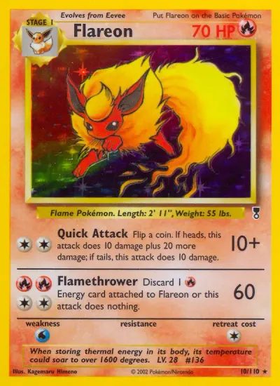 Flareon-Reverse Foil, Legendary Collection 2002