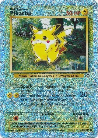 Pikachu-Reverse Foil, Legendary Collection 2002 — PSA 1