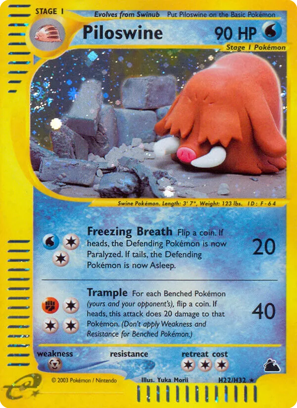 Piloswine, Skyridge 2003 — PSA 8