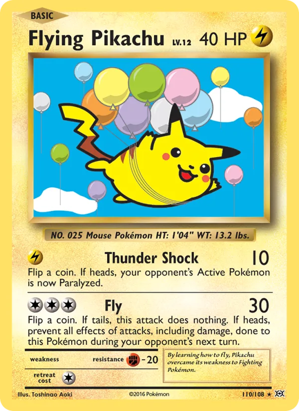 Flying Pikachu, XY Evolutions 2016 — PSA 10