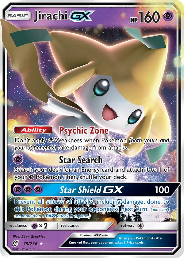 Jirachi GX, Sun & Moon Unified Minds 2019 — PSA 10