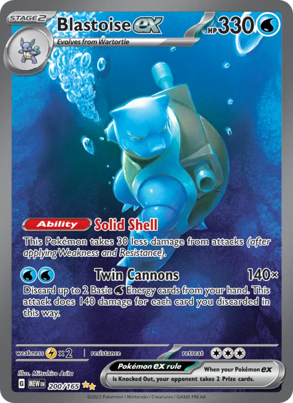 Blastoise EX, 151 2023 — PSA 10
