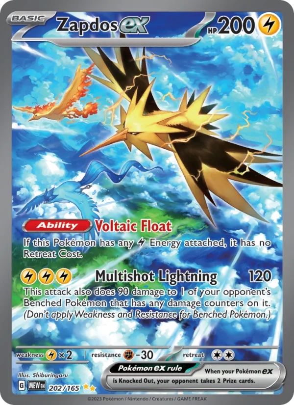 Zapdos EX, 151 2023 — PSA 10