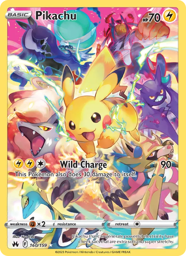Pikachu, Sword And Shield Crown Zenith 2023 — PSA 9