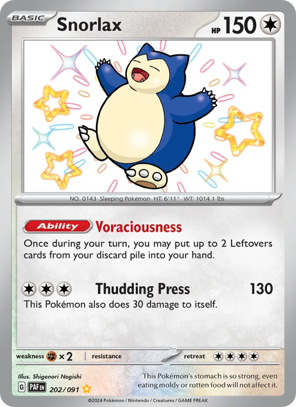 Snorlax, Paldean Fates 2024 — PSA 10