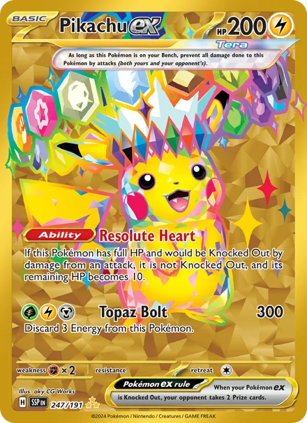 Pikachu EX, Surging Sparks 2024 — PSA 10