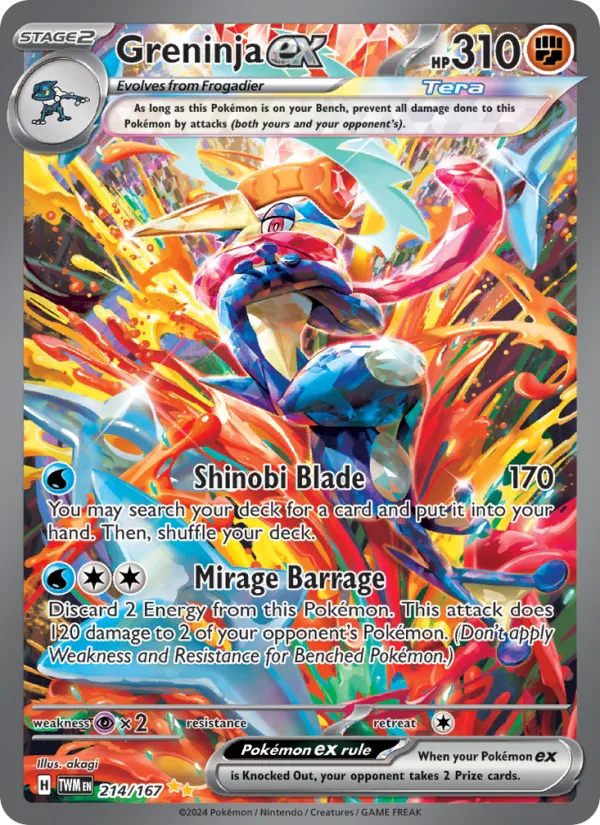 Greninja EX, Twilight Masquerade 2024 — PSA 10