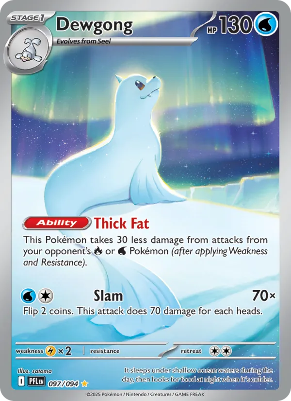 Dewgong, Phantasmal Flames 2025 — PSA 10