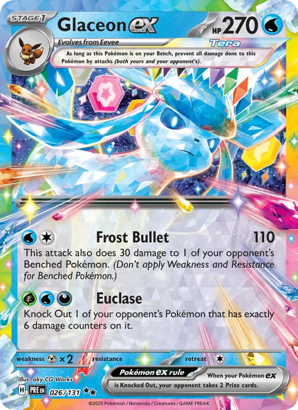 Glaceon EX, Prismatic Evolutions 2025 — PSA 10