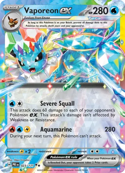 Vaporeon EX, Prismatic Evolutions 2025