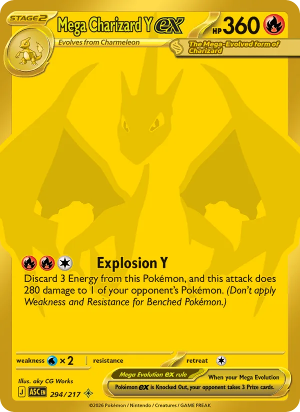 Mega Charizard Y EX, Ascended Heroes 2026 — PSA 9